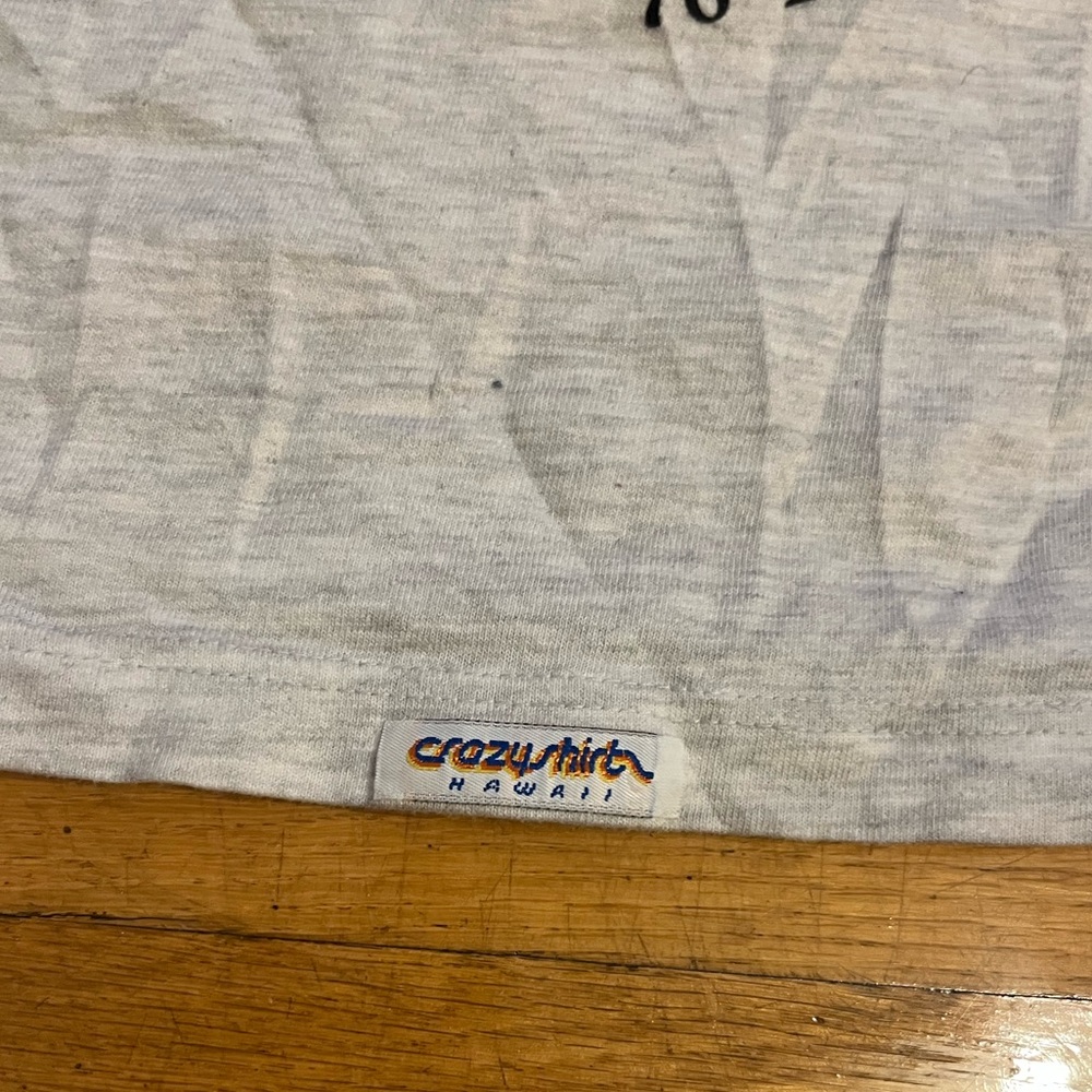 Vintage gray white heather crewneck Honolulu fun run tee one size - Picture 6 of 10